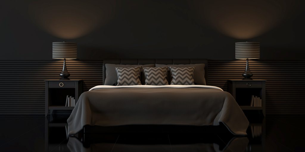 Dunkles Schlafzimmer