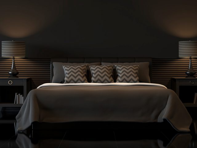 Dunkles Schlafzimmer