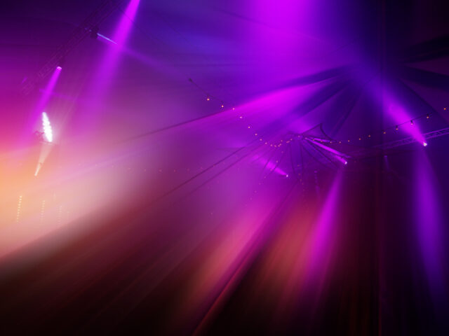 Concert lights in purple